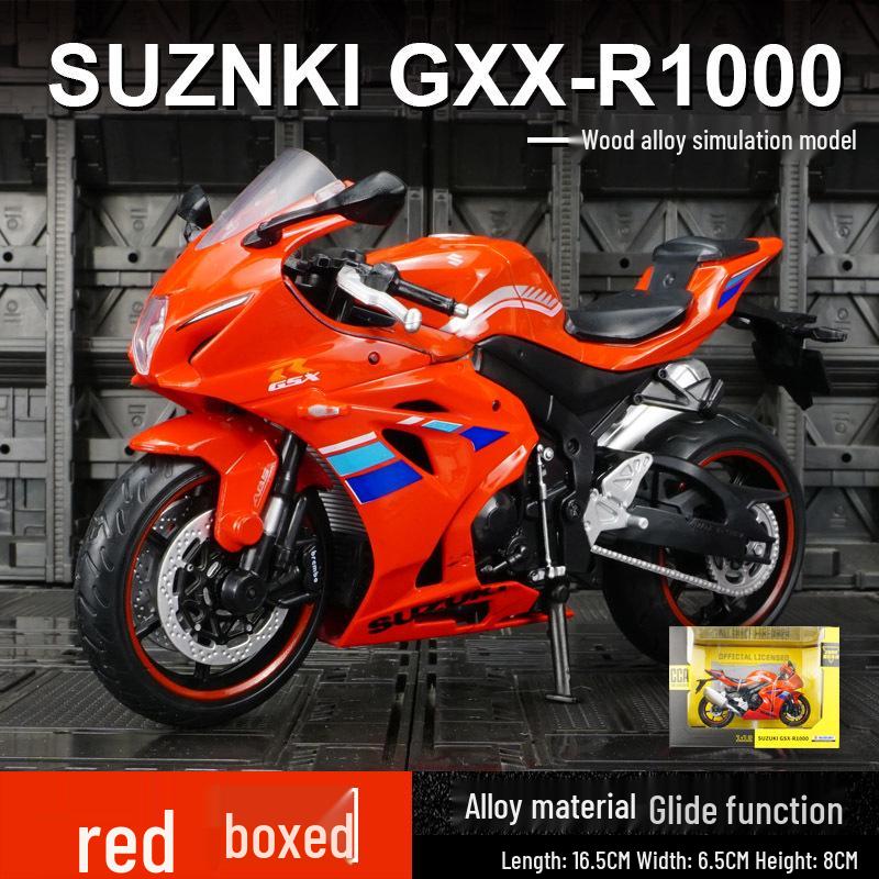

Модель мотоцикла Caipo 31489 GSX-R1000 с рулевым управлением и подвеской, игрушка-украшение красный