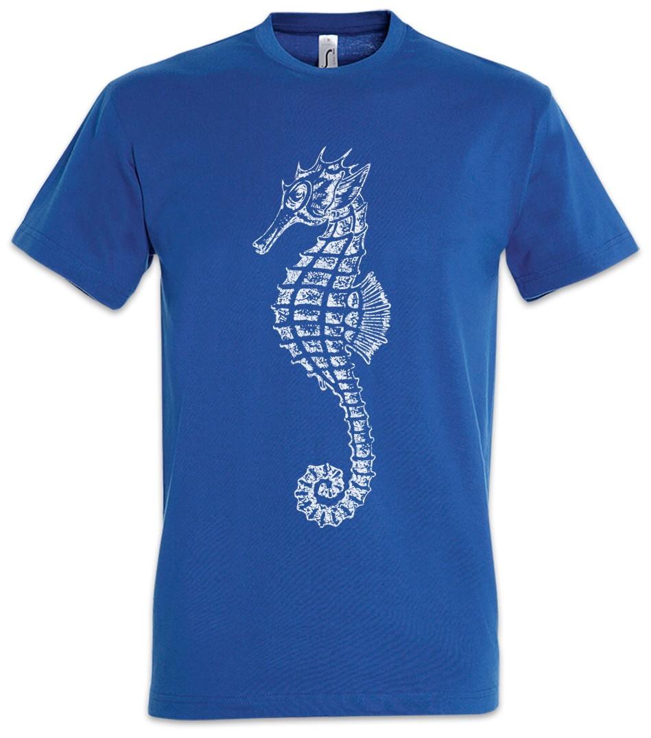 Sea Horse II Mens T-Shirt Mens Womens Tees Top Seahorse Tattoo Old School Sailor Nautical Star S