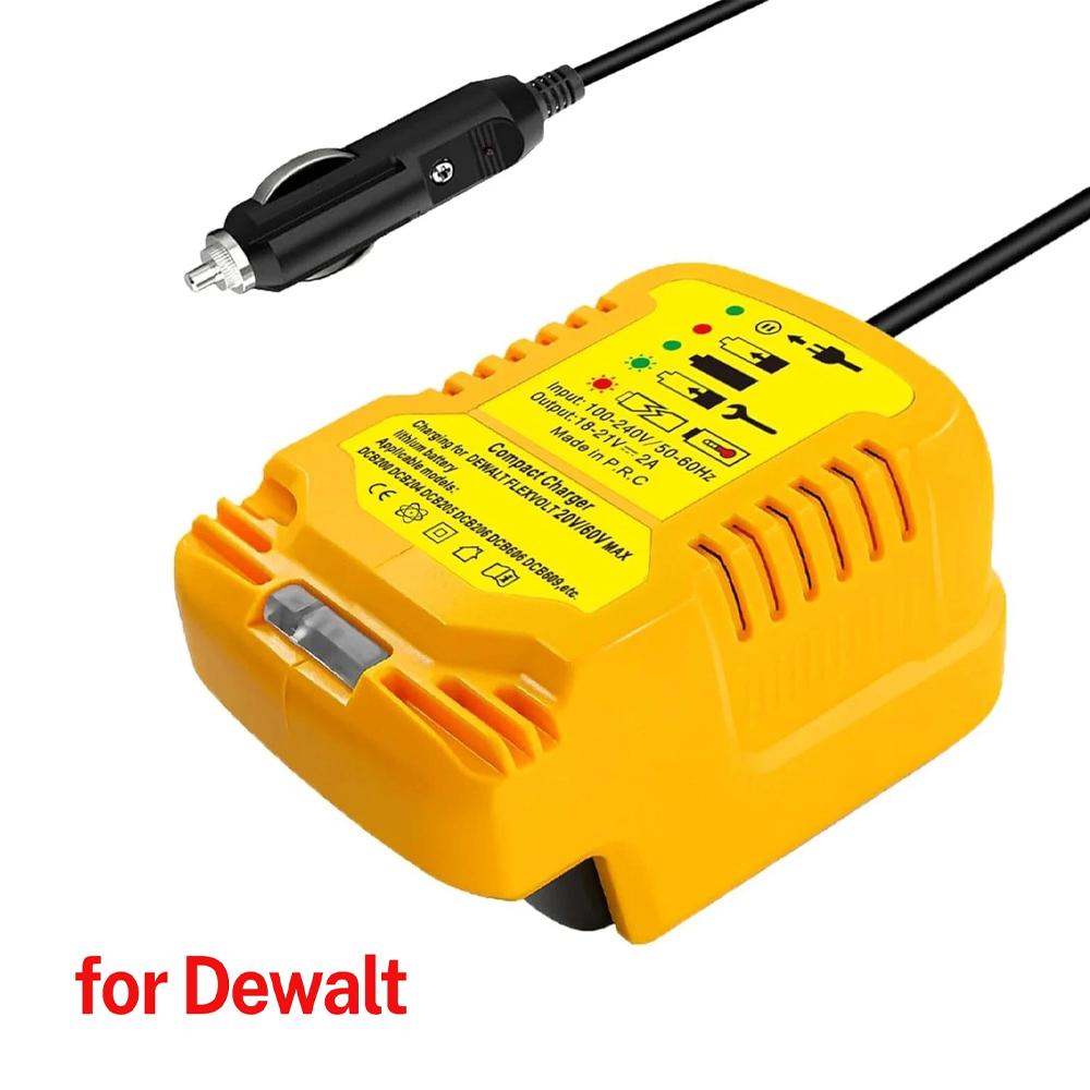 Mini Compact Car Charger For Makita For Milwaukee For Dewalt 18V Lithium Ion Battery Car Charger Cigarette Lighter Plug Charger