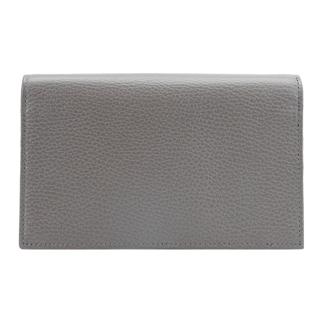 Gucci Double G Series Double G Logo Snap Closure Leather Woc Chain Bag Women Shoulder Bag Gray 510314-CAO0G-1226