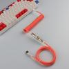 Mechanical Keyboard Coiled Cable Wire Type C USB Port Coiling Cable Gaming Keyboard
