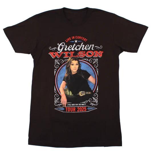 Collection Gretchen Wilson Tour T Shirt Black All Size Gift For Fan Unisex T-Shirt XXL