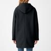 Womens Color Jacket Casual Loose Fit Button Coats Button Up Long Sleeve Outerwear With Pocket, Hooded Overcoat