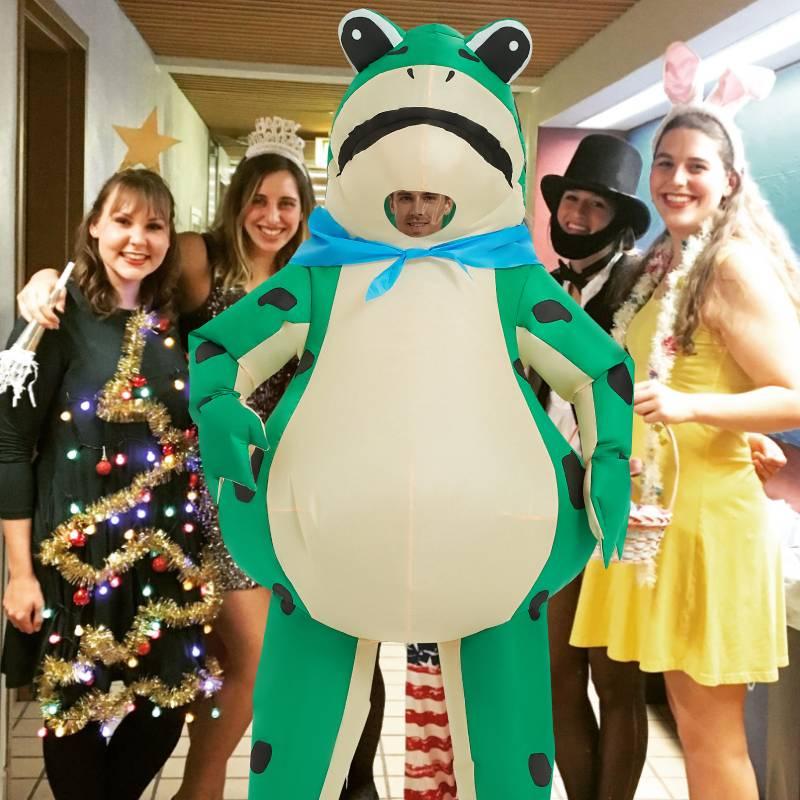 Cartoon Frog Cosplay Inflatable Costume Aldult Halloween Party Dress Up Props