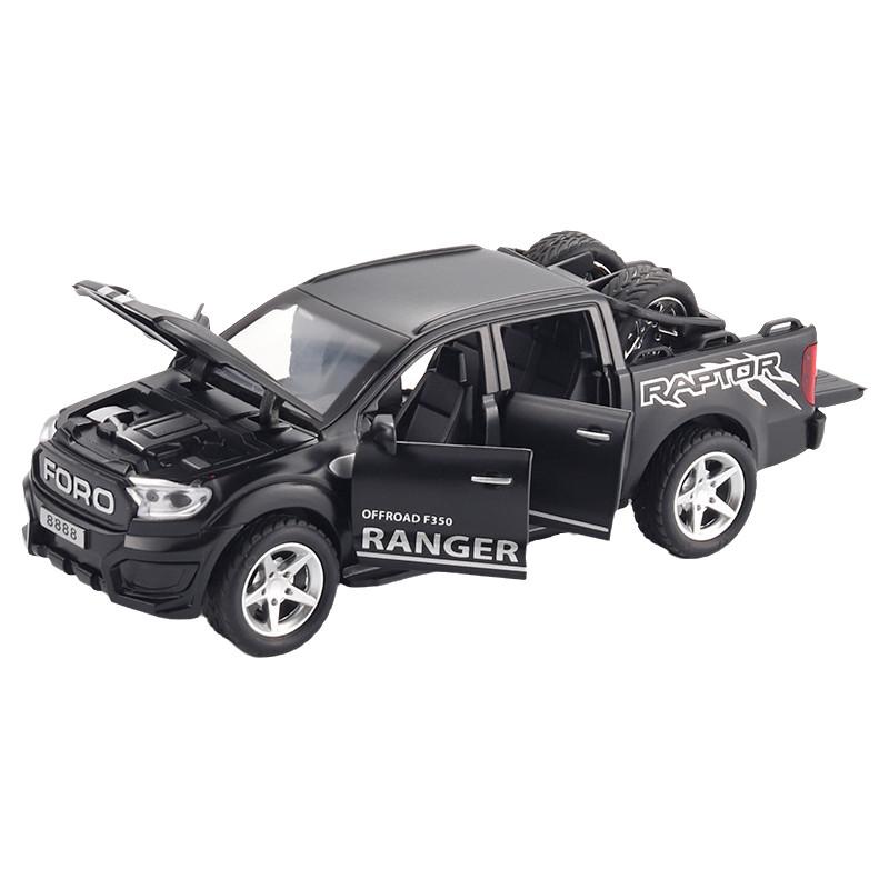 Raptor Ford F350 Alloy Diecast Car Model Sound Light Pull Back Car Gift Toy