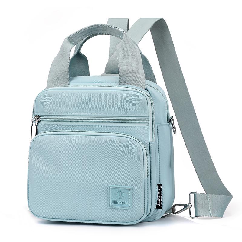 Women's Multifunctional Nylon Backpack Solid Color Shoulder Bag Crossbody Bag Commuter Handbag