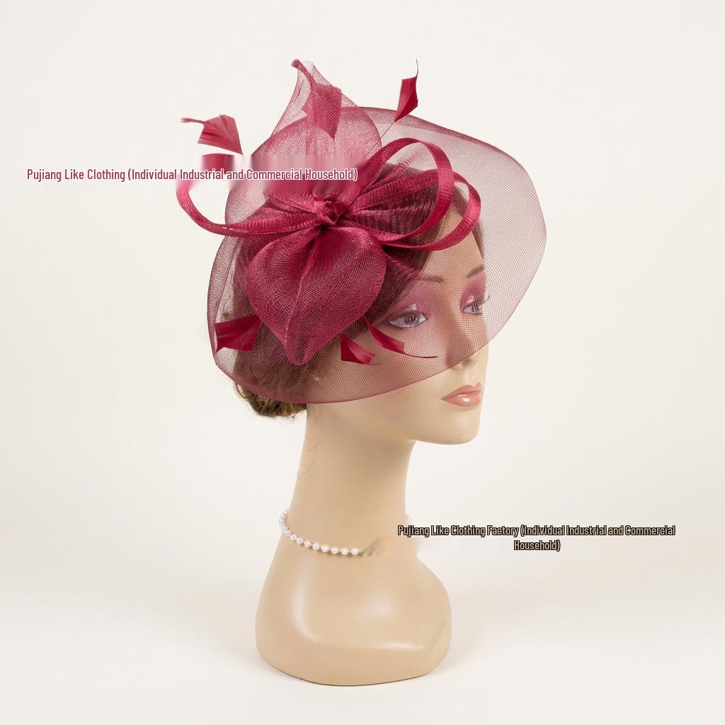 Elegant Feather Bridal Fascinator for Tea Party or Derby