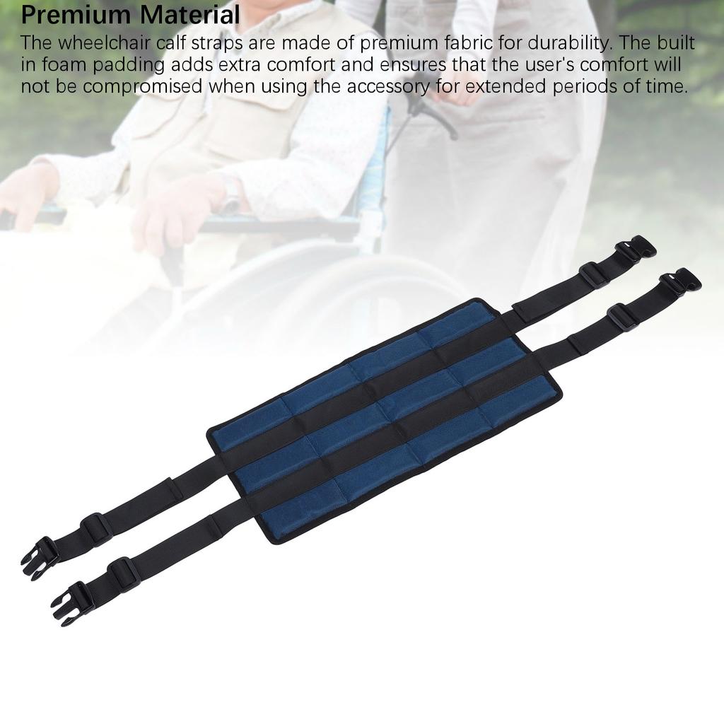 Wide Wheelchair Calf Strap Footrest Adjustable Wheelchair Leg Seat Belt Leg Restraining Strap for Elderly