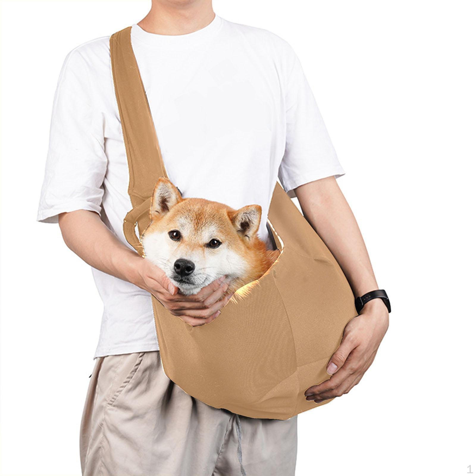 

Переноска для домашних животных, мягкая сумка для переноски, сумка на плечо для собак и кошек для ежедневных прогулок в парке светло-коричневого