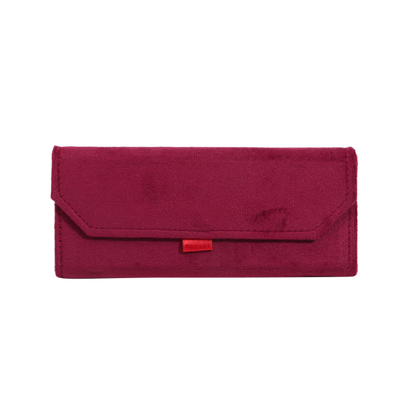 1pc Velvet Triangle Folding Glasses Women Case Elegant Sunglasses Case Purse Hard Men Soft Elegant Reading Glasses Box Glasses