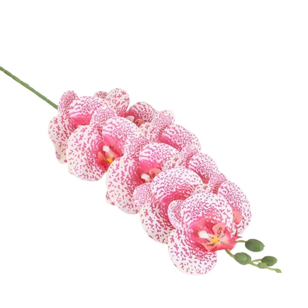 

98cm Artificial Phalaenopsis Branch 9 Heads Fake Moth Orchids Green Plant Home Garden Style 17