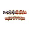 Hip Hop Style New 8 Teeth Grillz Trendy Iced Out 18K Gold Plated Grillz Red Blue Zircon Body Jewelry
