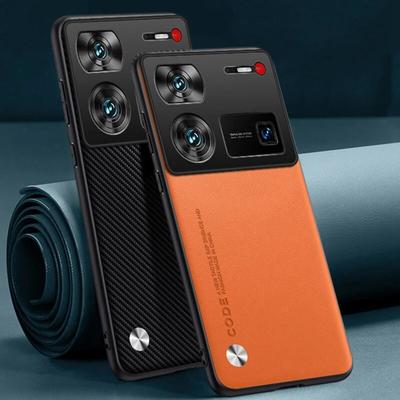 Plain PU Leather Case For ZTE Nubia Z60 Ultra Z60Ultra 5G Matte Back Cover Silicone Full Protection Phone Case For Nubia Z50 Ultra Z50S Z40 S Pro