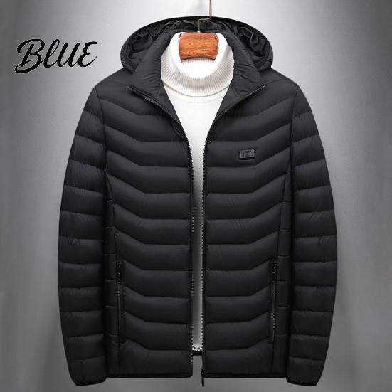 Adult Heated Clothing Blocks Hooded USB Power Heating Coat Winter Electric Supply 9 Padded Even