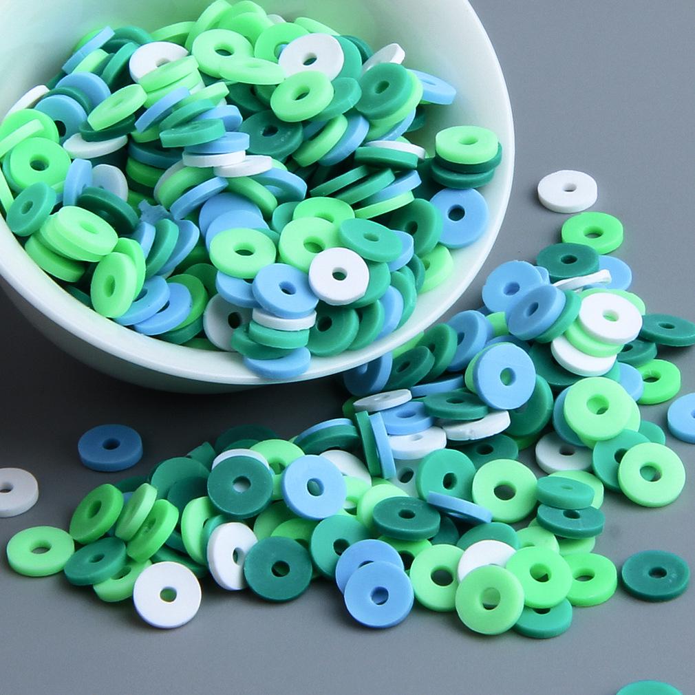 10g DIY Solid Color Polymer Clay Beads for Bracelets & Necklaces - Handmade Spacer Beads