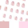 Tragbarer Nagelaufkleber Rosa Weiß Kontrastfarbe Französisch Tragbarer Nagelaufkleber Dreifarbiger Wellen-Nagelaufkleber Nagelkunstprodukt