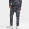 FILA All Over Print Mid Rise Straight Leg Casual Pants Men bottoms Black F11M349607F-ZA