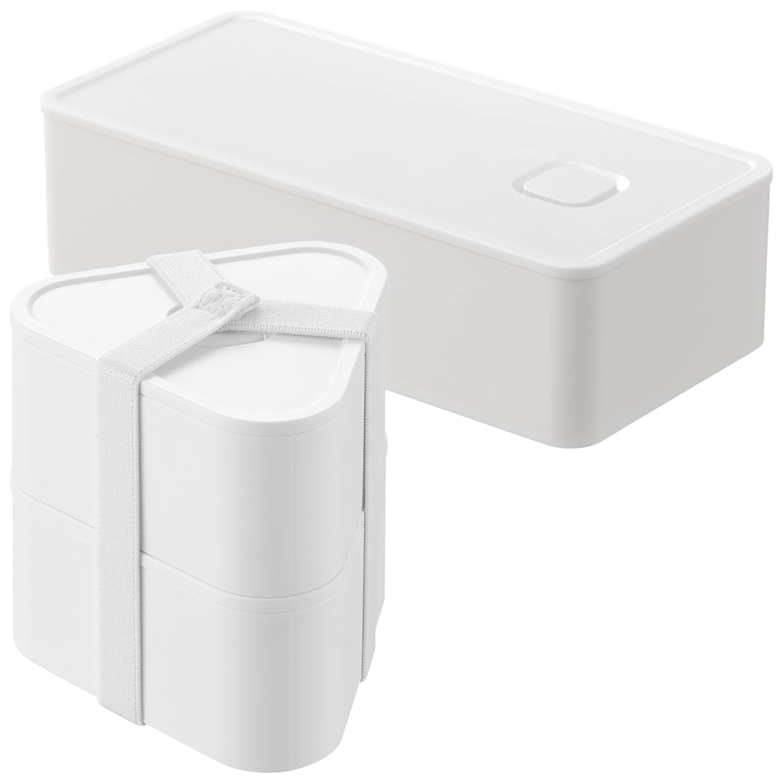 

Yamazaki Wide Lunch Box Onigiri Case of with + (Set 2) Valve, Airtight, White, Tower, 5471/10470 белый