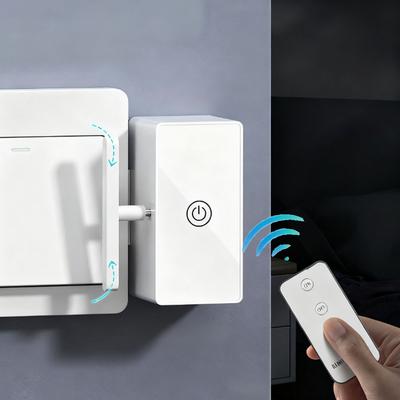 Intelligenter kabelloser Lichtschalter Aus-Werkzeug Automatischer Knopfdrücker Intelligenter USB-wiederaufladbarer Fauler Fernbedienungsschalter