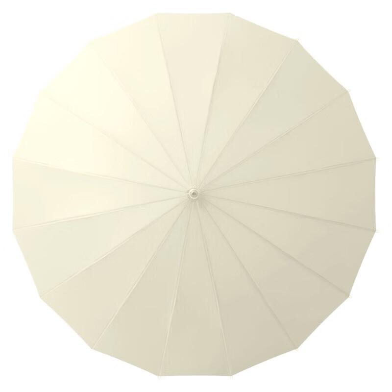 MAYDU 16-Rib Large Manual Straight Umbrella - Water-Activated Pattern