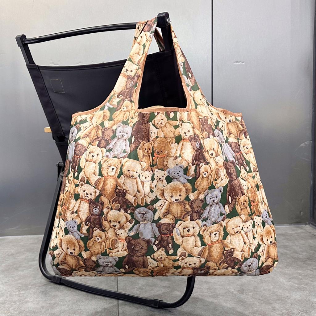 Tote Bag Large Capacity Tote Bag Satchel Lightweight Shopping Bag Printed Pattern Outdoor Foldableable Satchel Camping Style Travel Bag