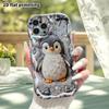 Phone Case: 2D Flat, Suitable for iPhone 18 17 16 15 14 13 12 Pro Protective Case, Phone Decoration, Plush Little Penguin, Halloween and Christmas Gif