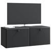 Wall Mounted TV Cabinet 78.5 X 31 X 30 Cm Black
