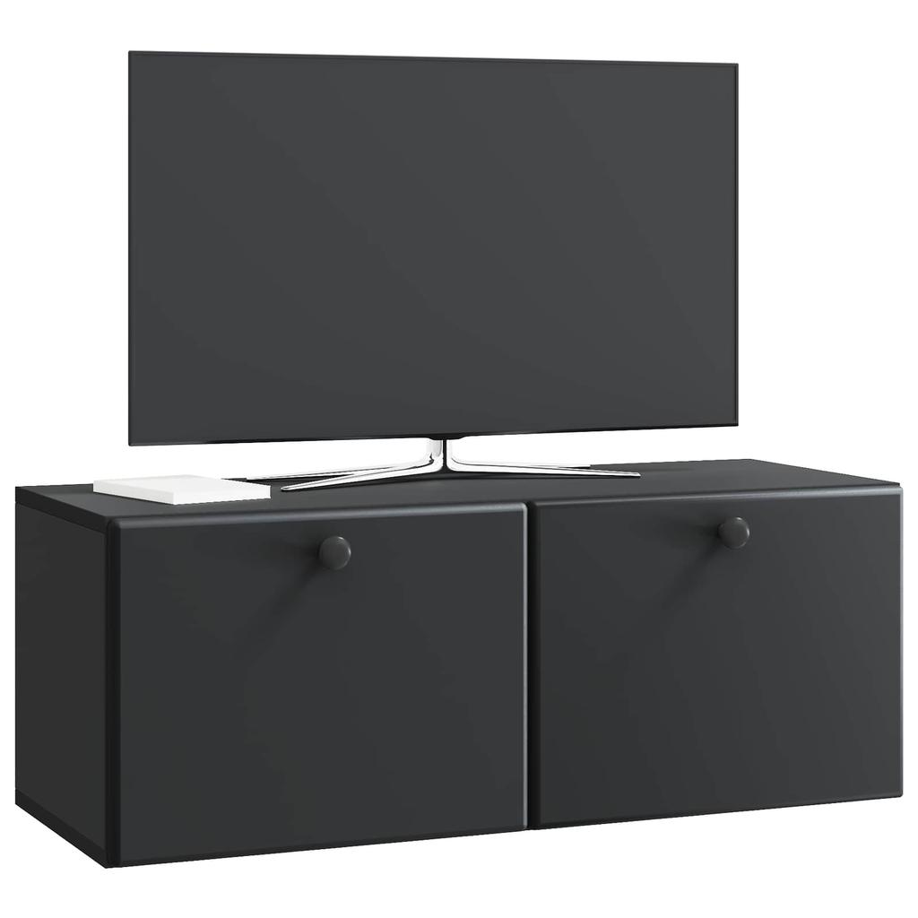 Wall Mounted TV Cabinet 78.5 X 31 X 30 Cm Black