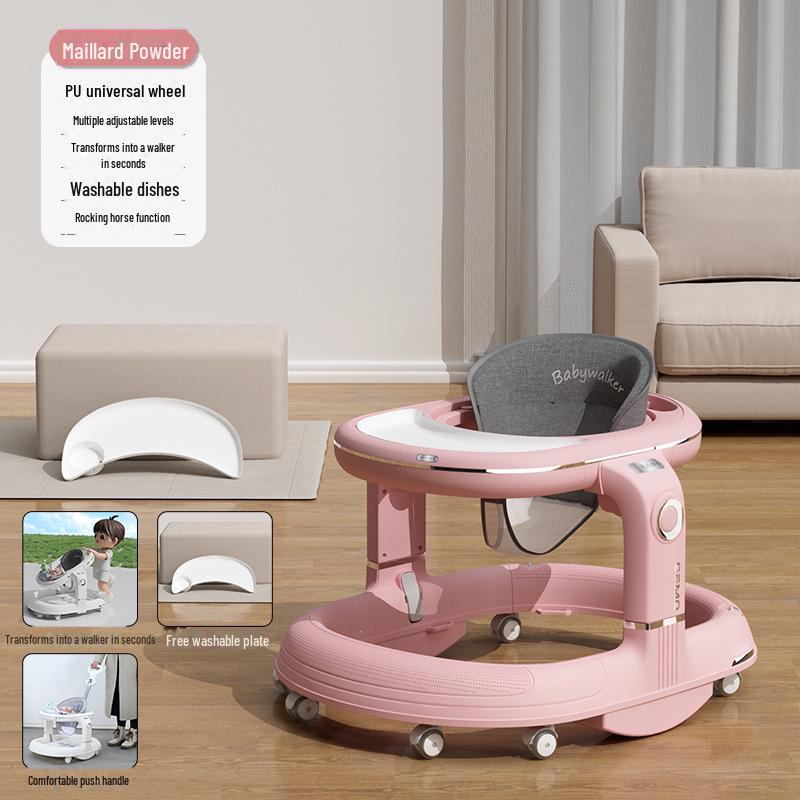 Multifunctional Baby Walker: Anti-Rollover Stroller for Boys & Girls (7-18 Months)