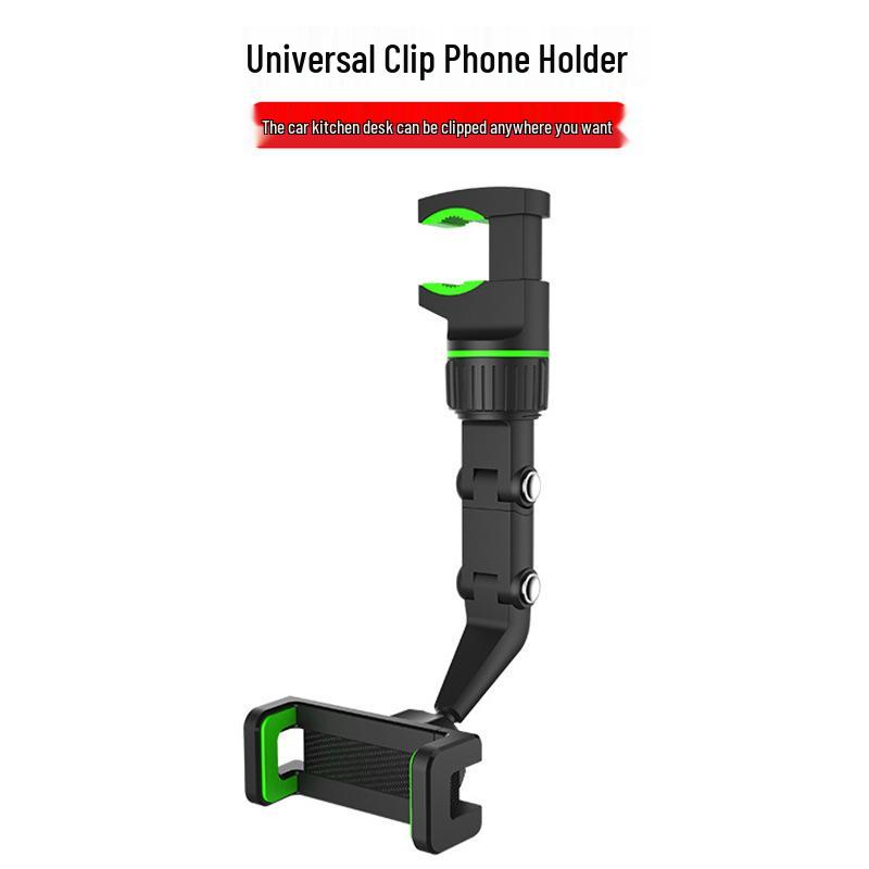 Universal Car & Desktop Phone Holder with Rearview Mirror Mount