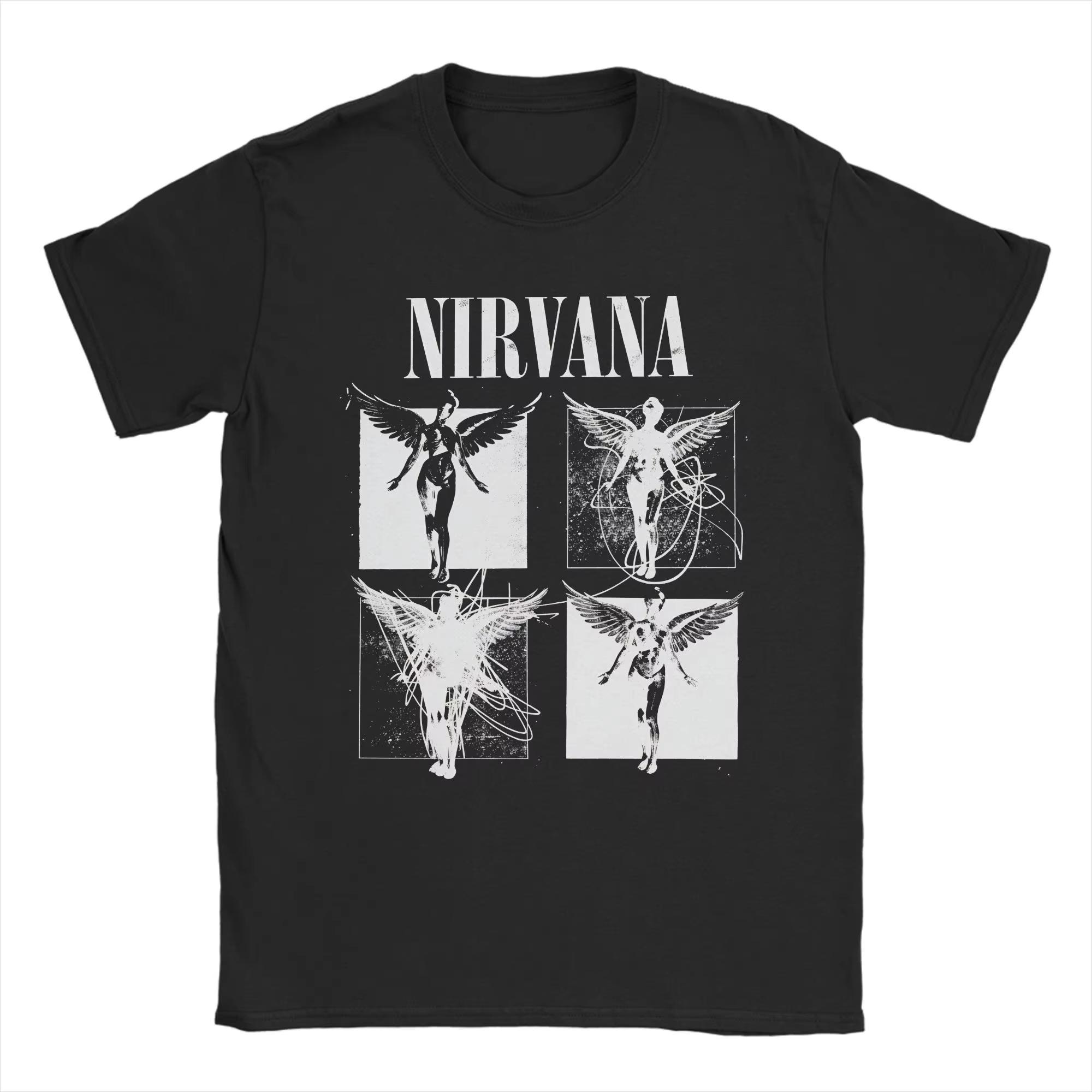 Nirvana Рок-группа Курт Кобей Чистый Хлопок Повседневная Летняя Мода Женская и Мужская Футболка 4XL