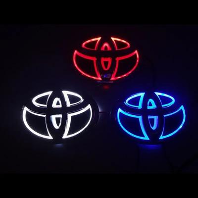 5D LED Emblem Light for Corolla Camry RAV4 Highlander Yaris Vios Crown Prius Front Grill and Rear Trunk Car Accessories