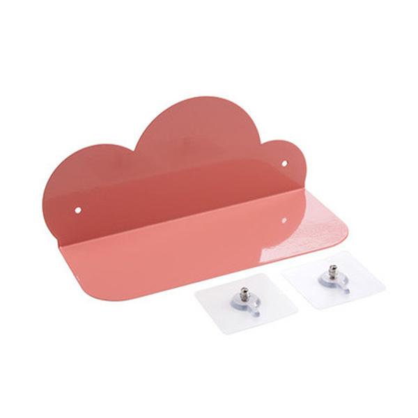 Self Adhesive Metal Floating Shelves Wall Mounted Iron Decorative Cloud Shape Shelf for Living Room Bathroom Kitchen