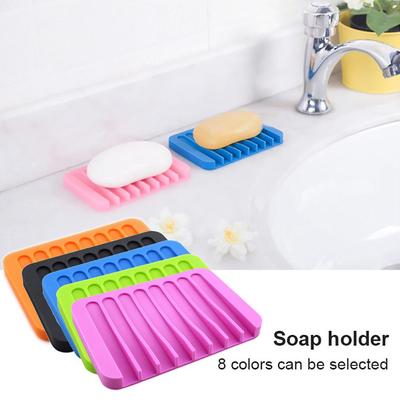 Portasapone drenante in silicone, vassoio portaoggetti, portaoggetti per il bagno