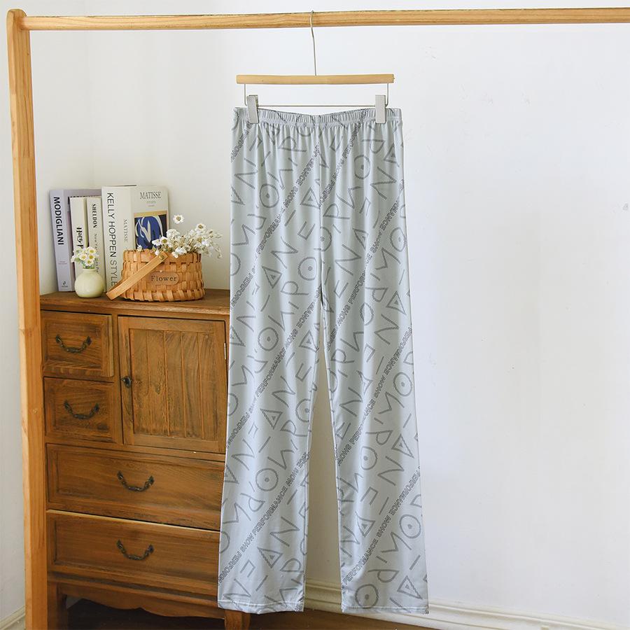 Men's 2024 Double Pocket Cotton Pajama Pants - Lightweight, Casual, Spring/Autumn Wear