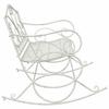 Garden Bench Antique White Steel