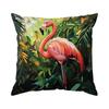 1pc Flamingo, Single-sided Printed Pillow Sofa Cover - Peach Skin Velvet Pillow Cover