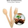 Wooden Disposable Knives 100 Piece Wood Compostable Knives EcoFriendly Biodegradable Cutlery for Party