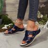 New Slope Heel Car Line Large Size Beach Cool Slippers Thick Bottom Hollow Word Cool Slippers Women