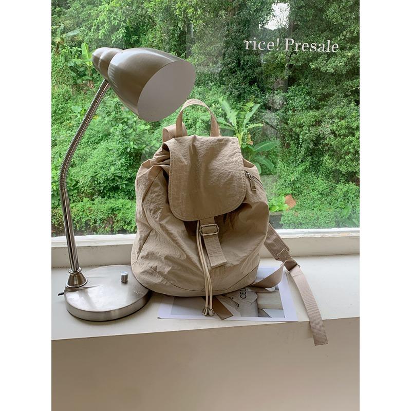 Lässiger literarischer Rucksack für Mädchen, neuer leichter Reiserucksack mit Kordelzugbündelung, Nylon, Schultasche für Studenten