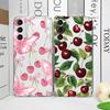 Funny Butterfly Flower Cherry Cute Clear Phone Case for Samsung Galaxy A14 A56 A55 A54 A36 A53 A51 A13 A15 A25 A52 5G Soft Cover
