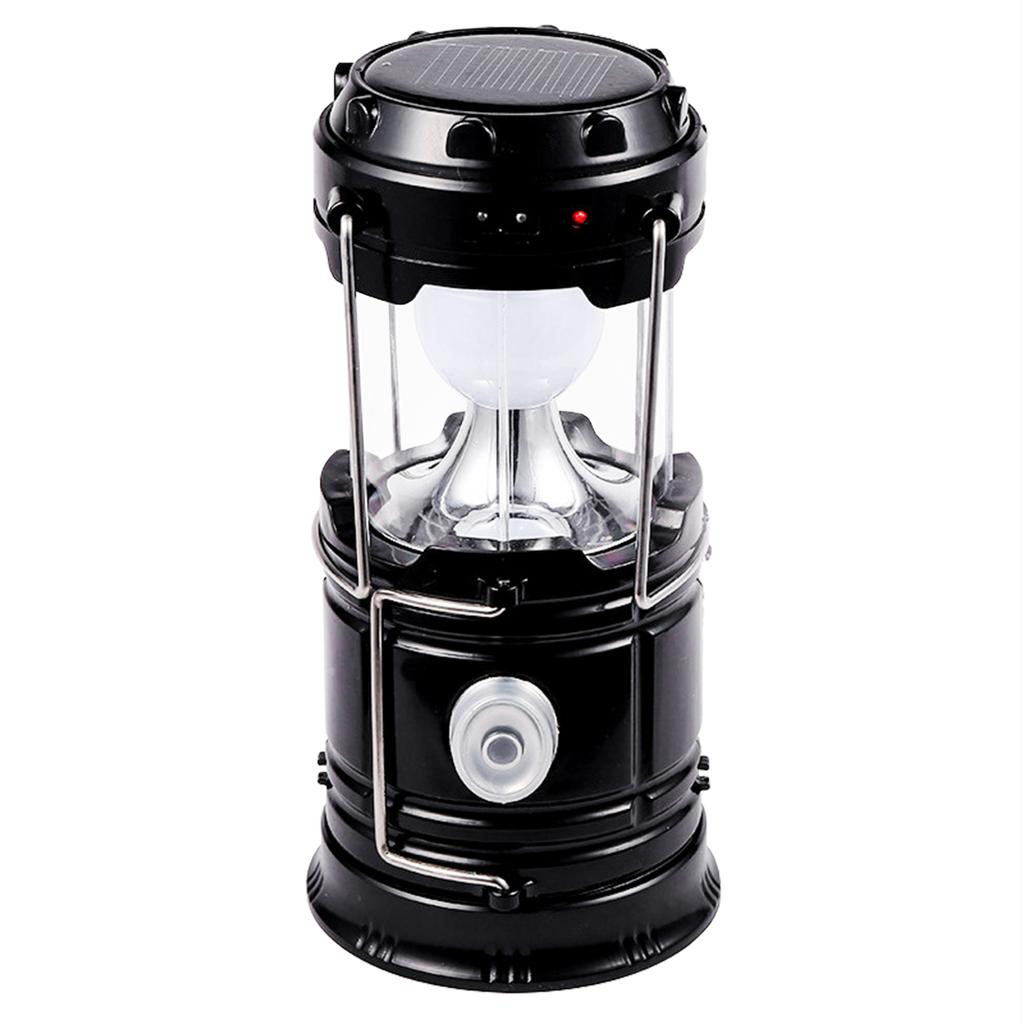 Solar Portable Lantern LED Flashlight Telescopic Torch Outdoor Camping Light Tent Lamp USB Rechargeable Emergency Work Light