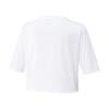 Training Wear Soft Dry Cropped UV Protection 32MAD302 White M [Mizuno] T-Shirt (Wide Silhouette) Sweat-wicking, Quick-drying, Women's