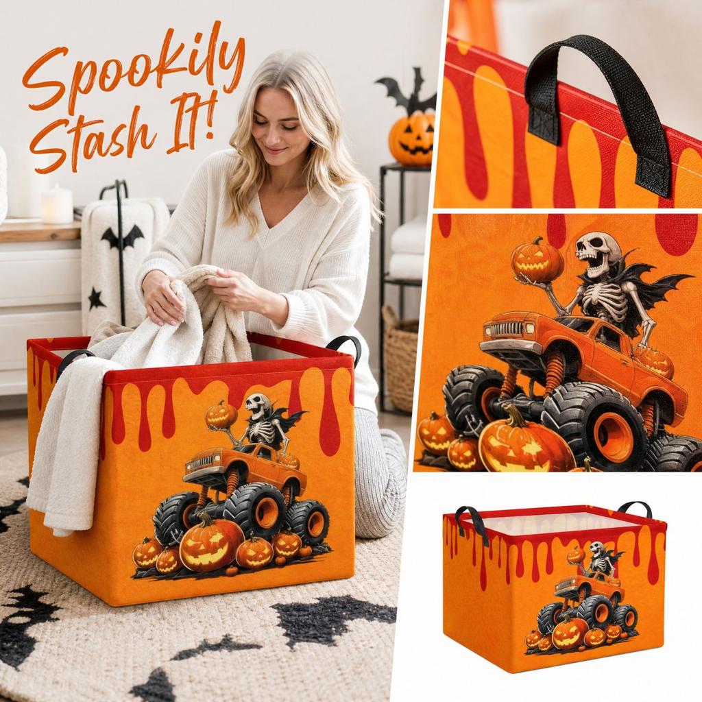 Faltbarer Halloween-Wäschekorb für Badezimmer und Schlafzimmer, Wäschekorb