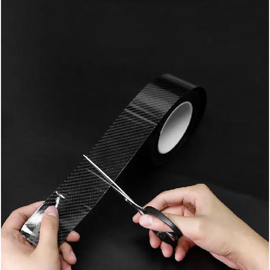 1/2pcs Carbon Fiber Automotive Adhesive Tape Roll Matte Black Protective Car Film Self-Adhesive Film 3D Car Film AccessoriesPinstriping Tape 3