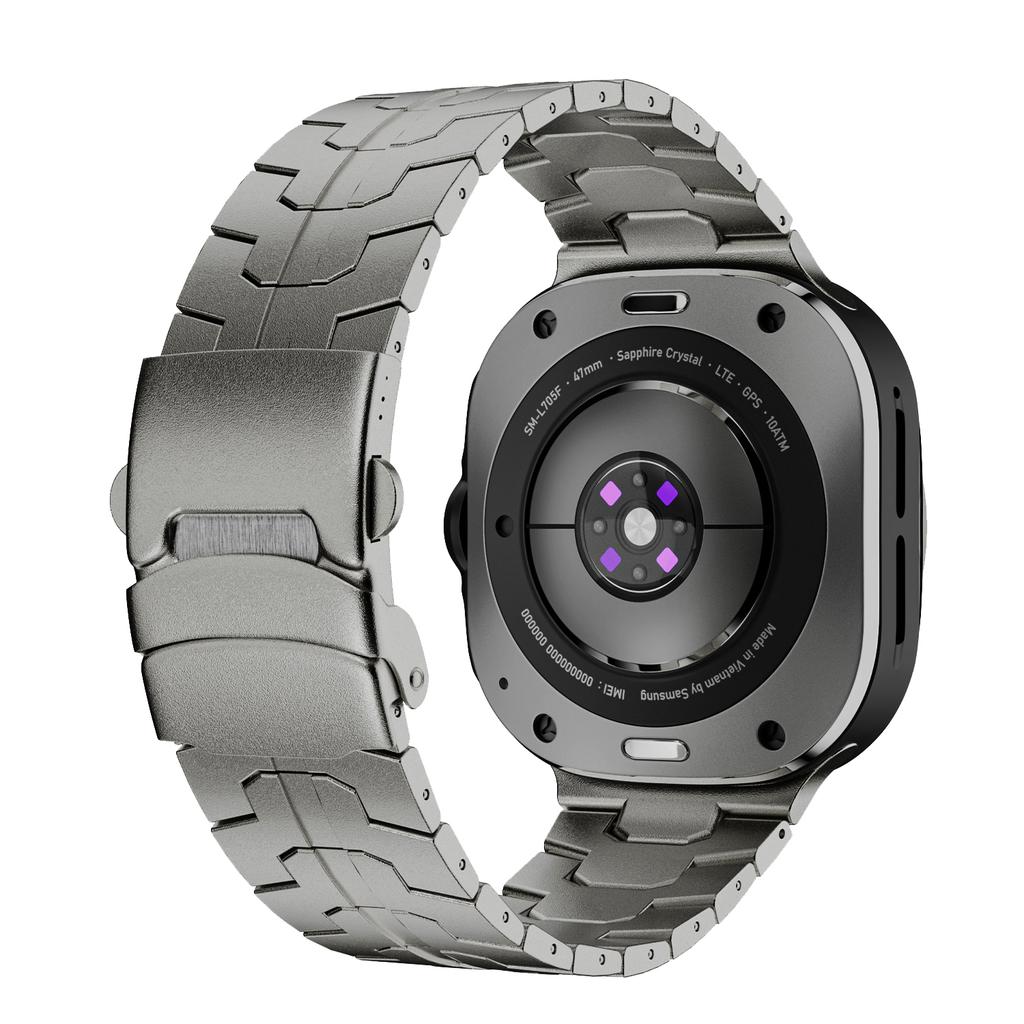 For Samsung Galaxy Watch Ultra (2025) 47mm/Watch Ultra 47mm Stainless Steel Watch Band Folding Buckle Wrist Strap