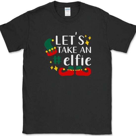 

Let s Take An Elfie T-Shirt Funny Christmas Holiday Santa Clause Helper Tee 2XL