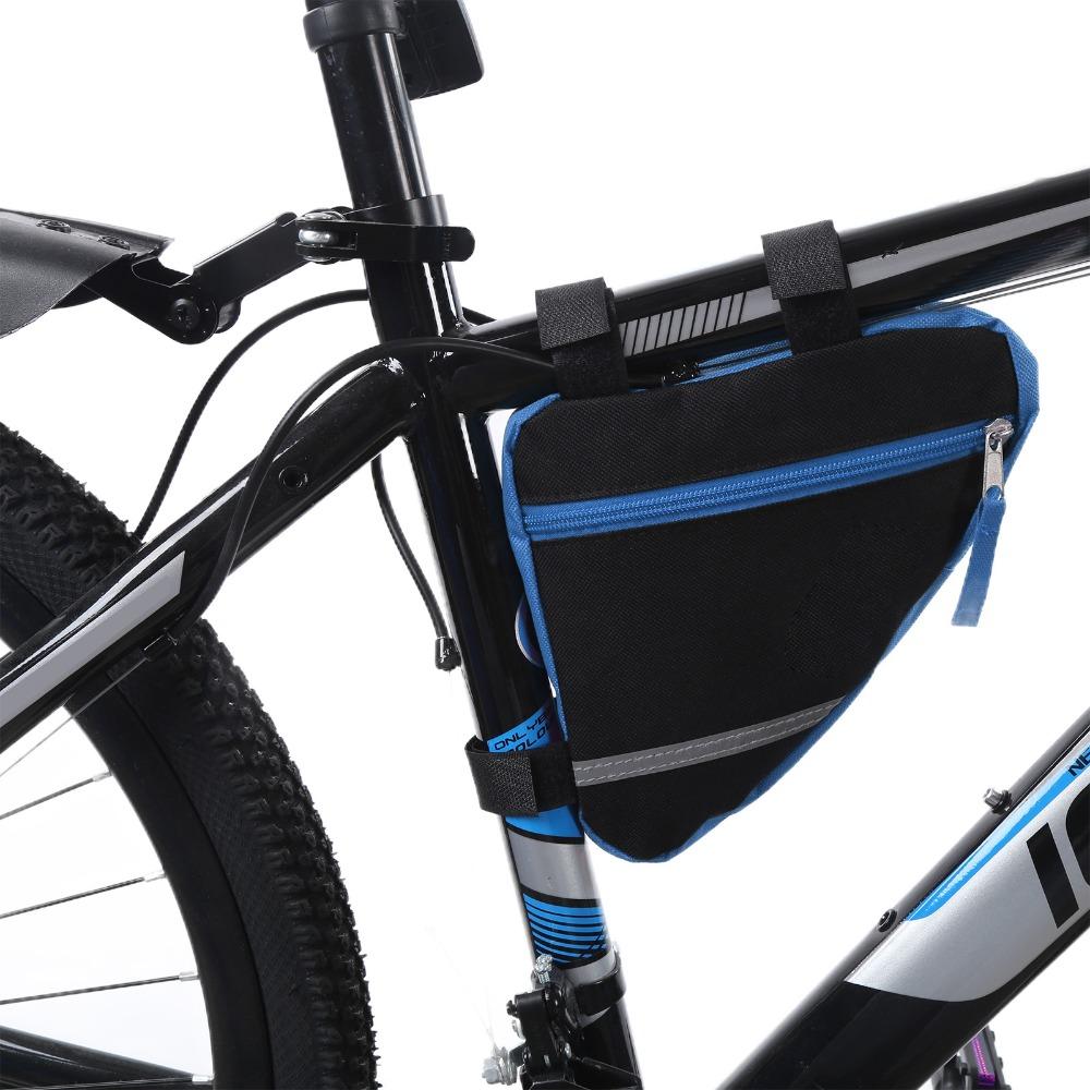 600D Nylon Fabric Cycling Bag Easy To Install Triangle Bicycle Frame Bag  City Bike Use