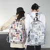 Schoolbag1011 New Personalized Backpack Graffiti Middle and High School Student Schoolbag Women's Outdoor Leisure Travel Backpack Without Pendant