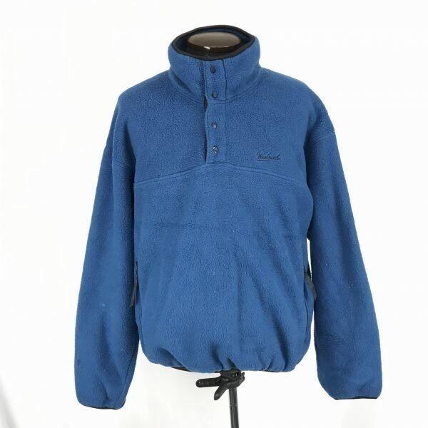 

USED/90s Asics Tag Japan Woolrich Fleece Pullover Jacket Men s L Blue Vintage